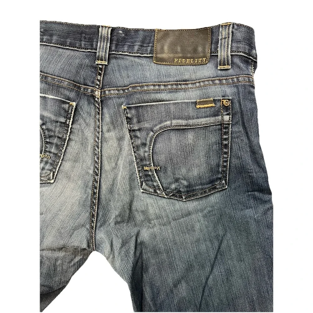 Fidelity Jeans Mens Blue Distressed Calvary‎ Selvedge Seam 50-11/33 Denim
